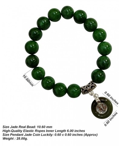 Heavens Tvcz Jade Bracelet Women Genuine Natural Gemstone Beads with Pendant Gems Coin Lucky Thai Prosperity Success in Life ...