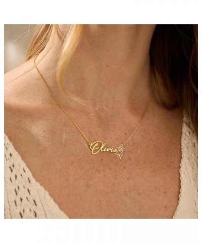 Custom Minimalist Name Necklace Personalized Neckalces for Women 18k Gold Plated Birthday Chirstmas Jewelry Gifts for Girls N...