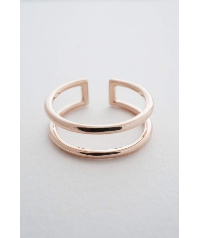 Double Stack Open Adjustable Ring in Gold, Rose Gold, or Silver | Minimalist, Delicate Jewelry Rose Gold $9.45 Rings