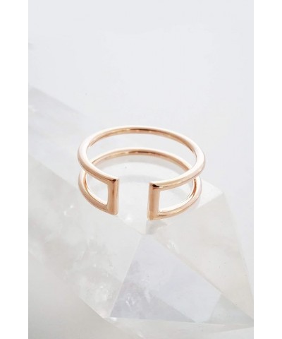 Double Stack Open Adjustable Ring in Gold, Rose Gold, or Silver | Minimalist, Delicate Jewelry Rose Gold $9.45 Rings