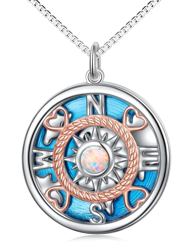 Sterling Silver Compass Celtic Pendant Necklace Gift Jewelry for Women C $20.13 Necklaces