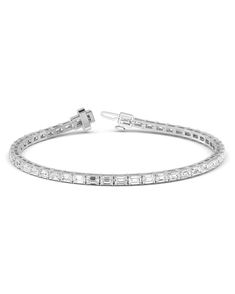 1-20 Carat (ctw) White Gold Emerald Cut LAB GROWN Diamond Bracelets (Color E-F Clarity VS2-SI1) Platinum 10.0 carats $1.00 Br...