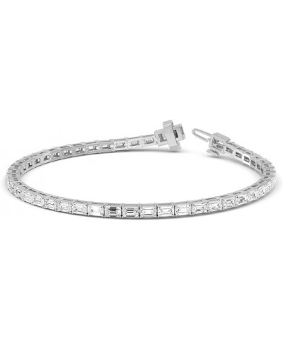 1-20 Carat (ctw) White Gold Emerald Cut LAB GROWN Diamond Bracelets (Color E-F Clarity VS2-SI1) Platinum 10.0 carats $1.00 Br...