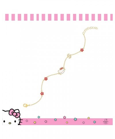 Sanrio Womens Initial Bracelet 6.5" + 1"- Official License 18k Flash Plated Cubic Zirconia Letter Bracelet Letter S $22.94 Br...