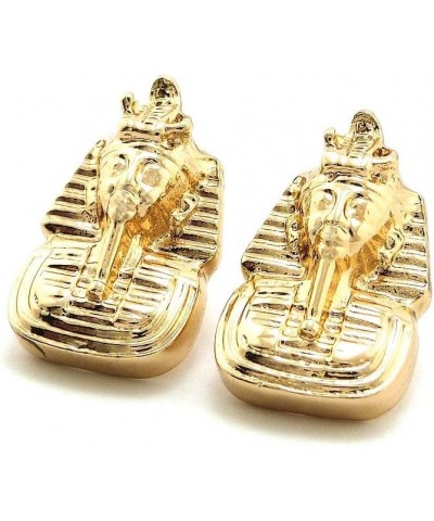 Pharaoh Earrings Gold Color Post Style Egyptian King Tut $9.68 Earrings