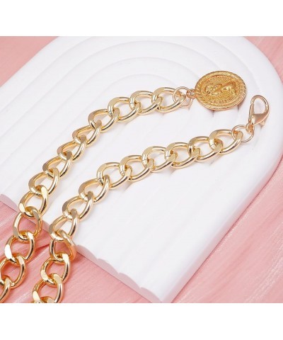 Chain Belt for Women Alloy Chunky Body Link Belly Chain for Jeans Dress Lion Gold 0199 L: 53.1 in/135 cm $10.06 Body Jewelry