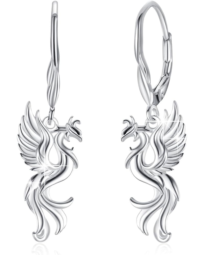 Phoenix Jewelry for Women 925 Sterling Silver Nirvana Rebirth Phoenix Necklace Phoenix Earrings Animal Amulet Jewelry Birthda...