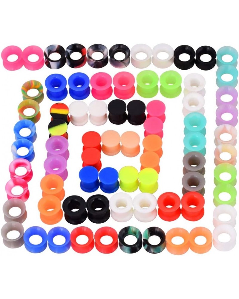 36Pcs/76Pcs Colorful Soft Silicone Ear Gauges Flexible Ear Skin Tunnels Earlets Plugs Stretcher Expander Set Piercing Jewelry...