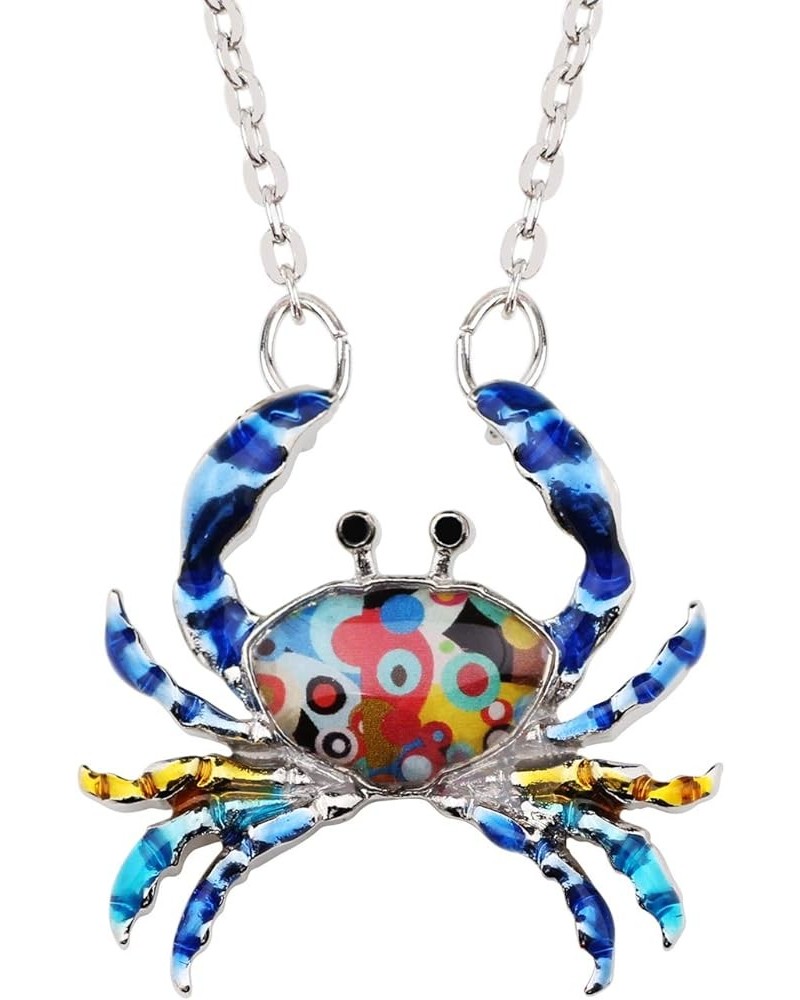 Cute Crab Necklace Pendant Hypoallergenic Jewelry Summer Spring Gifts Navy $9.59 Necklaces