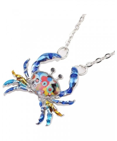 Cute Crab Necklace Pendant Hypoallergenic Jewelry Summer Spring Gifts Navy $9.59 Necklaces