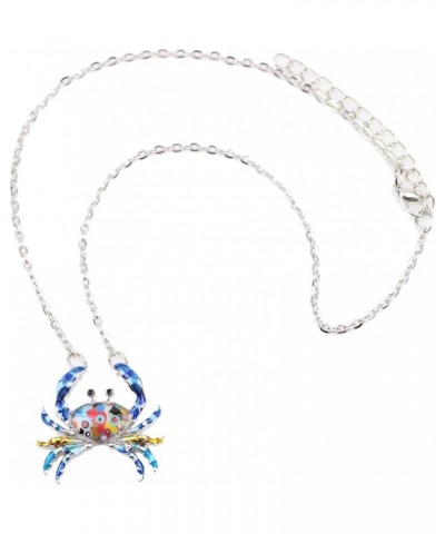 Cute Crab Necklace Pendant Hypoallergenic Jewelry Summer Spring Gifts Navy $9.59 Necklaces