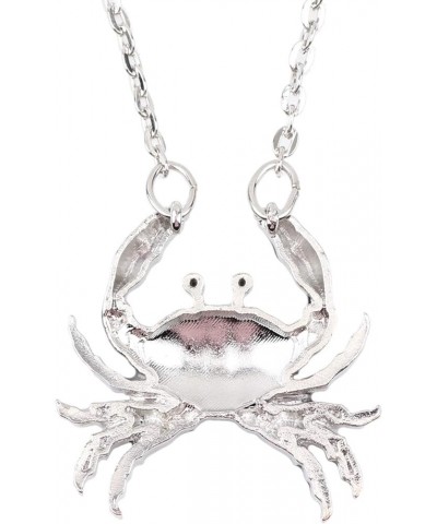 Cute Crab Necklace Pendant Hypoallergenic Jewelry Summer Spring Gifts Navy $9.59 Necklaces