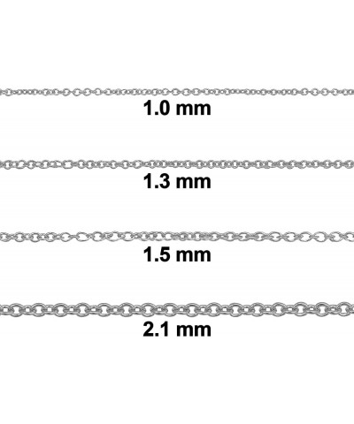 14k Yellow Gold Filled Or White Gold Filled Cable Chain Necklace For Women And Men (1mm, 1.3mm, 1.5mm or 2.1mm - sizes from 1...