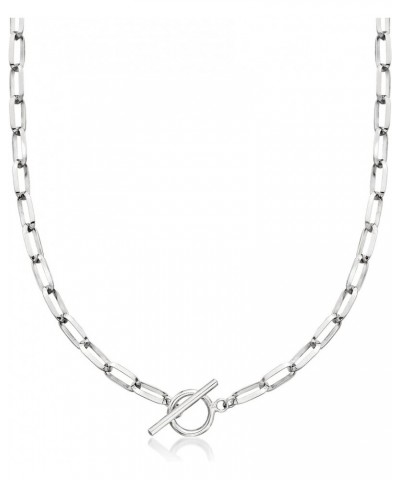 Sterling Silver Paper Clip Link Toggle Necklace 20.0 Inches $39.90 Necklaces