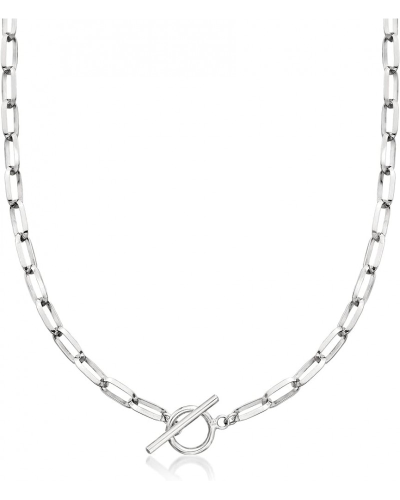 Sterling Silver Paper Clip Link Toggle Necklace 20.0 Inches $39.90 Necklaces