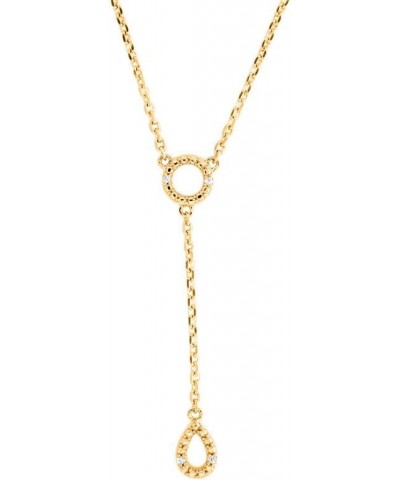 Solid Gold Lab Grown Diamond 18 Inches Lariat Y Necklace Necklace (F-G Color, VS Clarity) Yellow Gold 10k $263.25 Necklaces