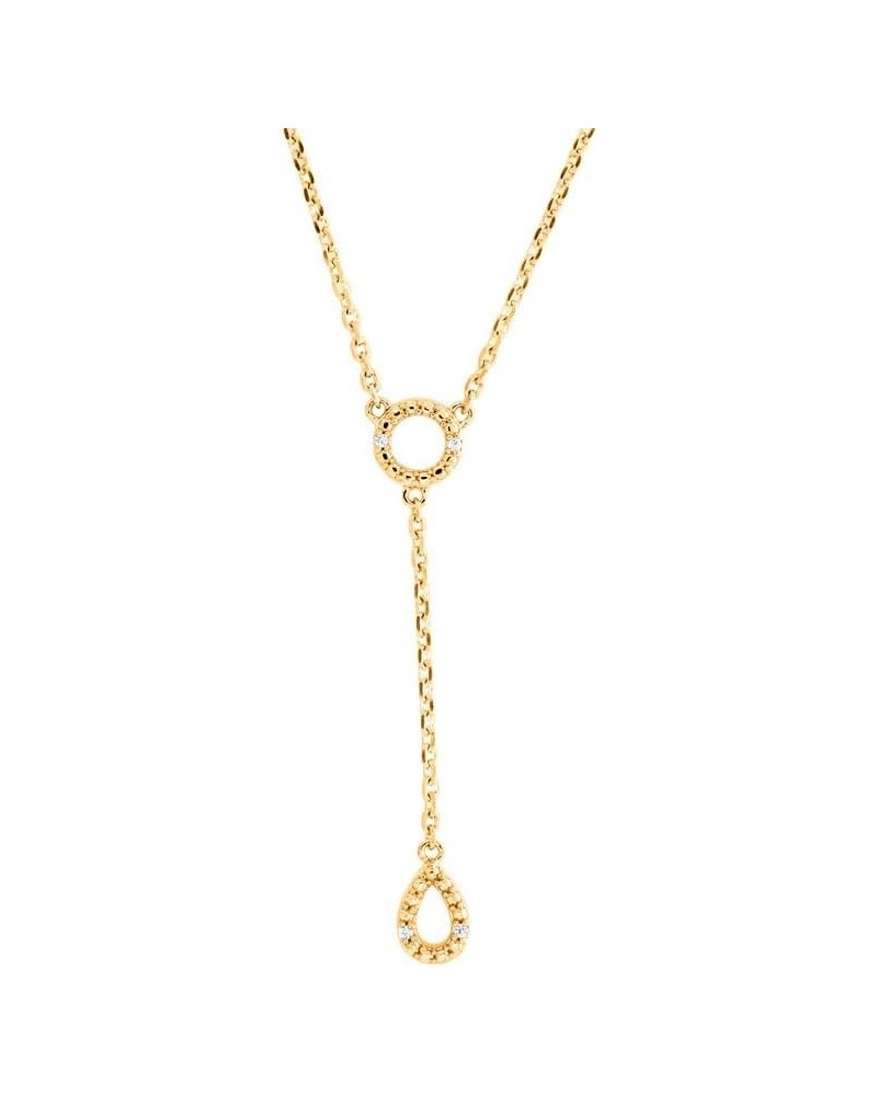 Solid Gold Lab Grown Diamond 18 Inches Lariat Y Necklace Necklace (F-G Color, VS Clarity) Yellow Gold 10k $263.25 Necklaces