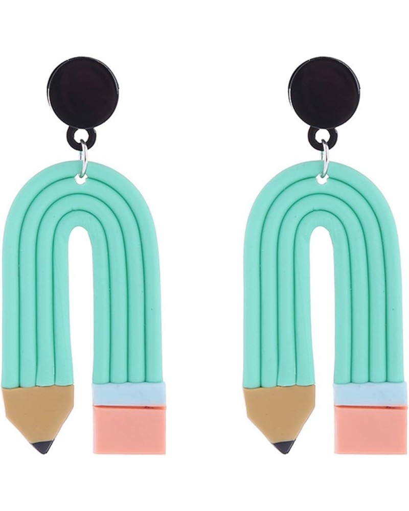 Teacher Earrings for Women Book Earrings Cute Crayon Earrings Acrylic Pencil Earrings Bookcase Drop Earrings Dainty Teacher A...