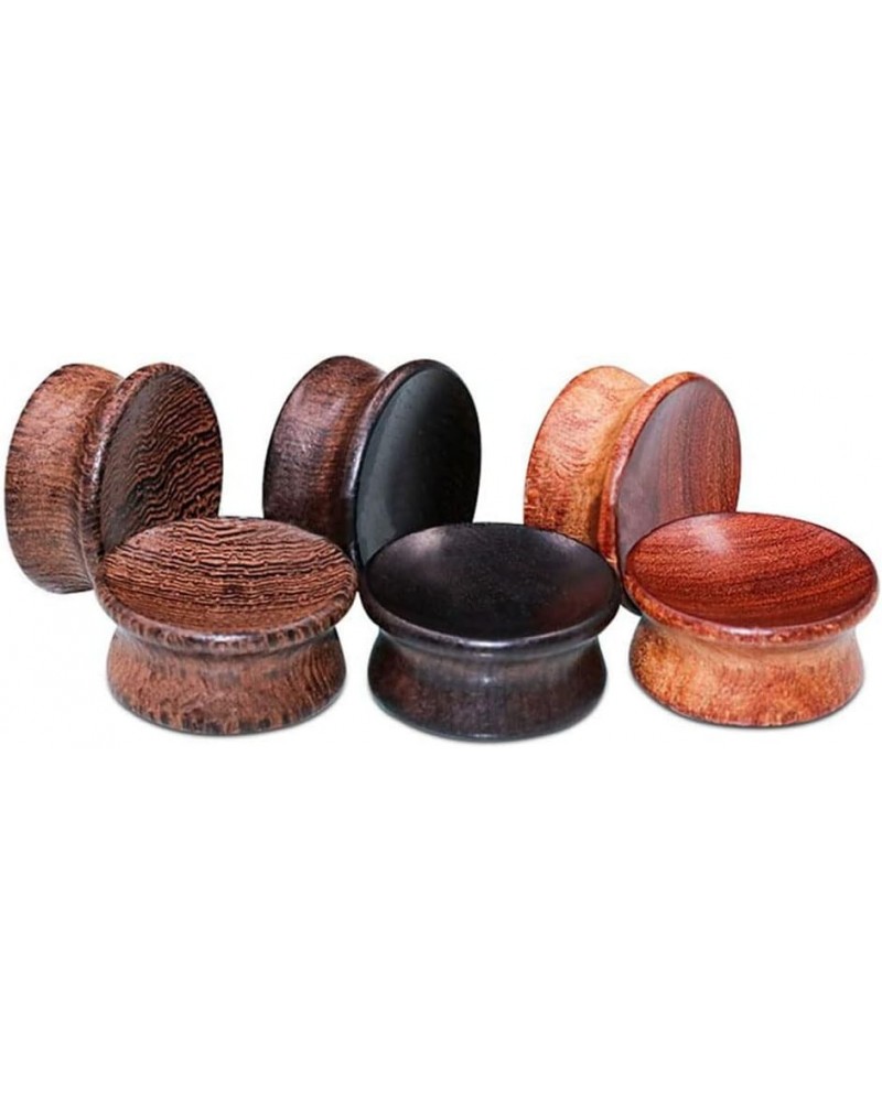 3 Pairs Natural Wood Ear Plugs Tunnels Double Flared Expander Ear Gauges Stretched Piercing Body Jewelry Gauge-0g(8mm) $8.00 ...