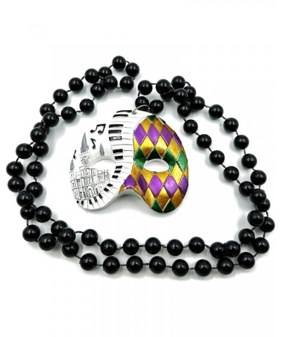 Harlequin Mask Mardi Gras Bead Necklace Orleans French Quarter Saint Louis Cathedral $8.62 Necklaces