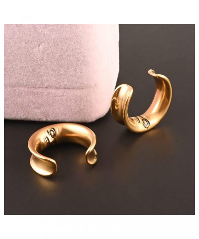 2PCS Cool Moon Opening Hypoallergenic Stainless Steel 0g 2g Plugs Ear Gauges Tunnels Piercing Expander Stretchers Fashion Bod...