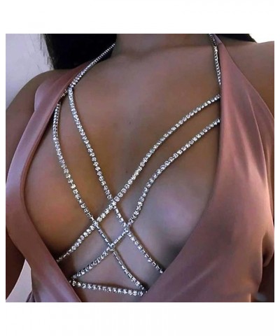 Sexy Body Chains Women Bra Chain Bling Rhinestones Body Jewelry Bikini Party Layered Crystal Bra Chain Statement Costume Body...