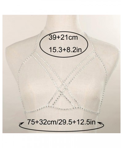 Sexy Body Chains Women Bra Chain Bling Rhinestones Body Jewelry Bikini Party Layered Crystal Bra Chain Statement Costume Body...