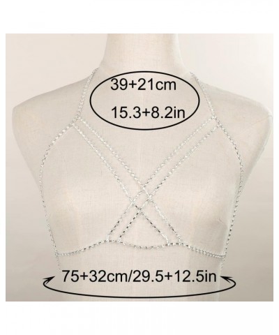 Sexy Body Chains Women Bra Chain Bling Rhinestones Body Jewelry Bikini Party Layered Crystal Bra Chain Statement Costume Body...