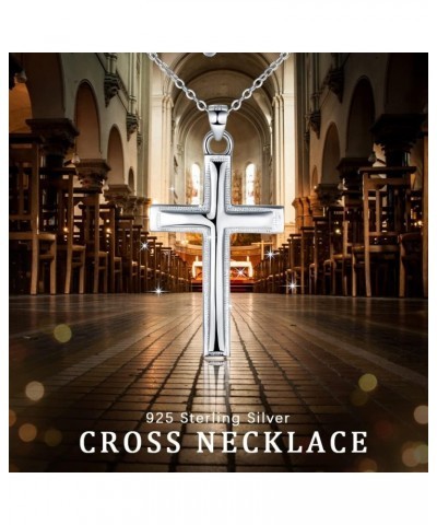 Cross Necklace for Women, 925 Sterling Silver Layered Necklace, Christmas Mother's Day Birthday Gift 45+5 cm. $11.20 Necklaces