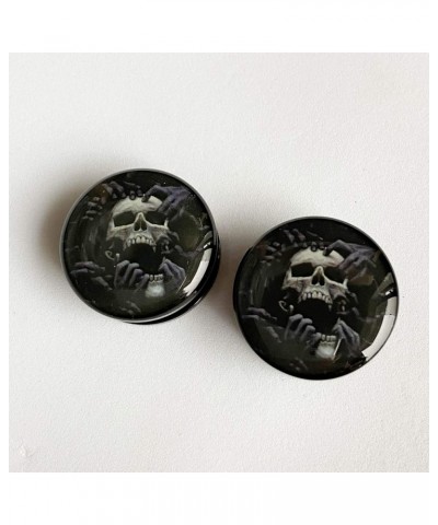 Skull Ear Gauges Plugs and Tunnels Ear Stretcher Expander 6mm-25mm 316L Stainless Steel Screw Ear Plug Piercing Jewelry 3/4" ...