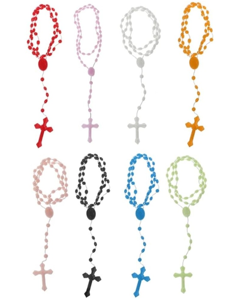 ✪ 8 Colors Plastic Rosary Beads Luminous Necklace Religious Jewelry for Daily Wear Green $5.70 Necklaces