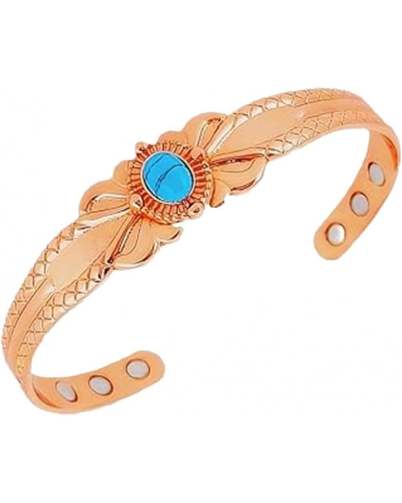 Copper bracelet used for Adjustable Size- a pure copper bracelet for women Turquoise(B) $7.96 Bracelets