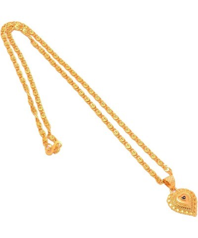 JewarHaat Indian K Gold Plated Locket/Pendant with Link Chain Fashion Jewelry Daily use for Men, Women & Girls, Boys Heart $9...