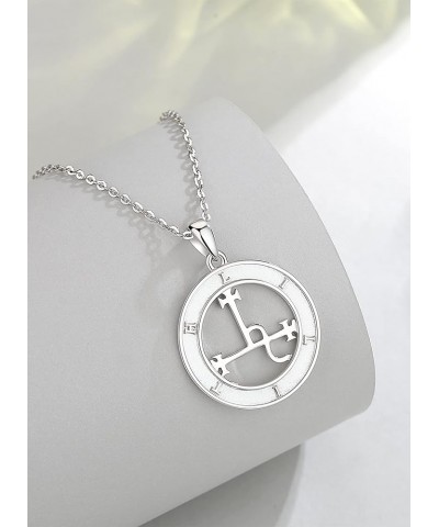 925 Sterling Silver Lilith Necklace for Women, Sigil of Lilith Goddess Jewelry Gifts Lilith Sigil-Round $31.89 Necklaces