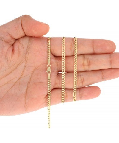 14k Yellow Gold 2.5mm Solid Cuban Curb Link Chain Pendant Necklace, Mens Womens Jewelry 16" 18" 20" 22" 24" 26" 28 16 $146.70...