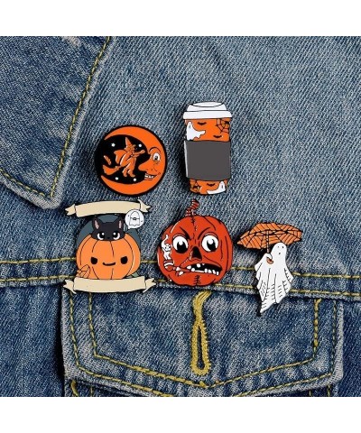 Cute Enamel Pin Set Lapel Pins Brooches Cartoon Brooch Badge Pins for Clothes Bags Backpack for Women Happy Halloween STY1 $8...