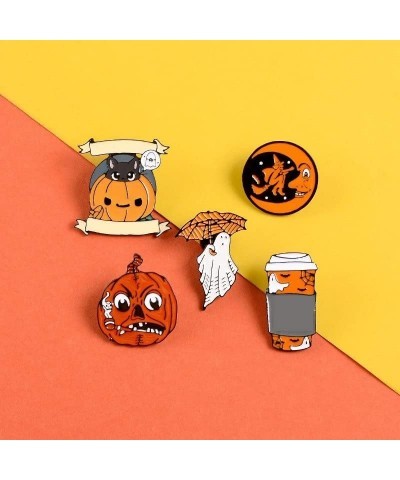 Cute Enamel Pin Set Lapel Pins Brooches Cartoon Brooch Badge Pins for Clothes Bags Backpack for Women Happy Halloween STY1 $8...