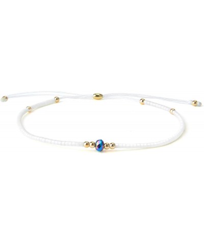 Women Friendship Bracelets Adjustable Bracelet Miyuki Crystal Bracelets Bohemian Bracelets New White C $8.67 Bracelets