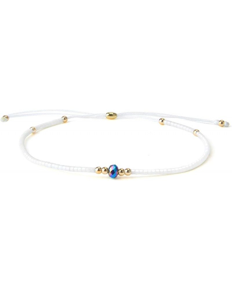 Women Friendship Bracelets Adjustable Bracelet Miyuki Crystal Bracelets Bohemian Bracelets New White C $8.67 Bracelets