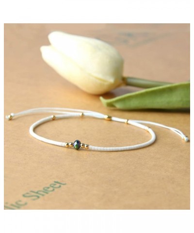 Women Friendship Bracelets Adjustable Bracelet Miyuki Crystal Bracelets Bohemian Bracelets New White C $8.67 Bracelets