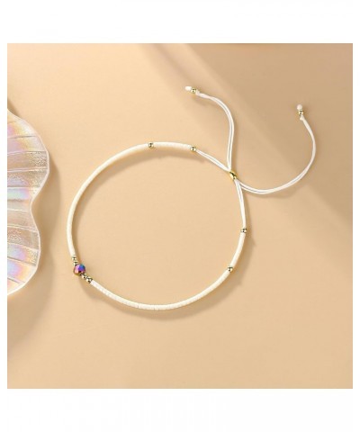 Women Friendship Bracelets Adjustable Bracelet Miyuki Crystal Bracelets Bohemian Bracelets New White C $8.67 Bracelets