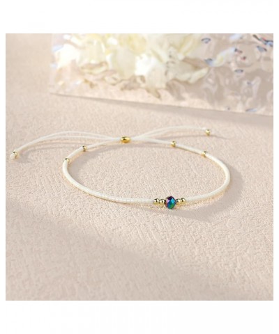 Women Friendship Bracelets Adjustable Bracelet Miyuki Crystal Bracelets Bohemian Bracelets New White C $8.67 Bracelets