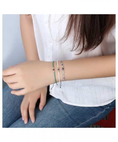 Women Friendship Bracelets Adjustable Bracelet Miyuki Crystal Bracelets Bohemian Bracelets New White C $8.67 Bracelets