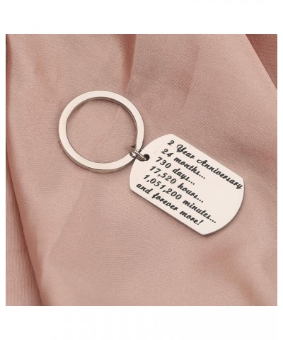 Wedding Anniversary Keychain Happy 2rd 6th 7th Anniversary Keyring Gift Wedding Anniversary Keepsake Silver 2year $7.52 Pendants