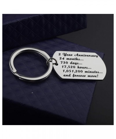 Wedding Anniversary Keychain Happy 2rd 6th 7th Anniversary Keyring Gift Wedding Anniversary Keepsake Silver 2year $7.52 Pendants