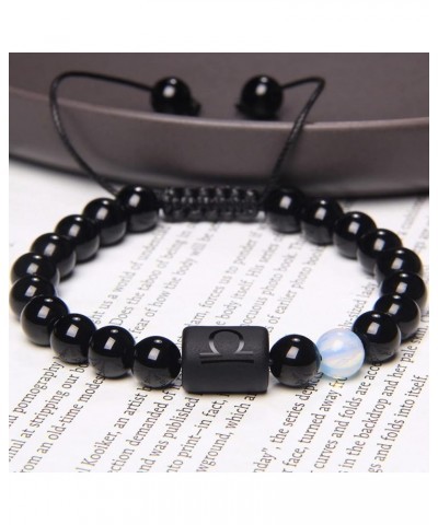 Zodiac Couple Bracelet for Men Black Onyx Natural Stone Bracelets for Women Gifts Men Gifts for Christmas Virgo 2pcs $8.09 Br...