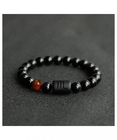 Zodiac Couple Bracelet for Men Black Onyx Natural Stone Bracelets for Women Gifts Men Gifts for Christmas Virgo 2pcs $8.09 Br...