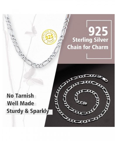 Solid Sterling Silver Cuban/Figaro Chain, with S925 Stamp, Men/Women Gifts Custom Available-Send Gift Box 18.0 Inches 5mm-Fig...