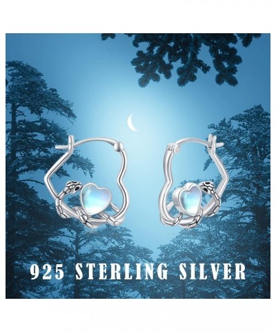 Moonstone Earrings 925 Sterling Silver Cute Bear, Rat Cat,Snake,Owl Earrings with Moonstone Stud Earrings Animal Earrings Moo...