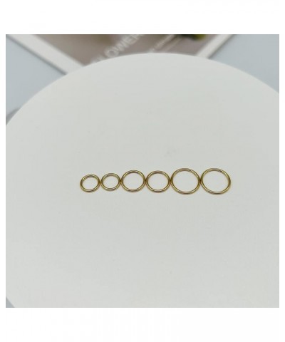 Gold Nose Ring Hoop 16G 18G 20G 316L Stainless Steel Hinged Nose Ring Septum Rings Cartilage Daith Tragus Helix Hoop Earrings...